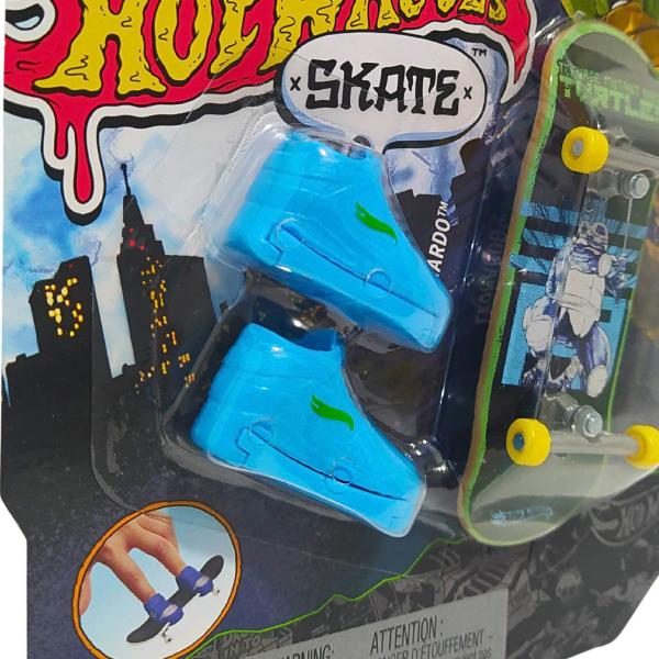 Imagem de Hot wheeks skate de dedo  tenis (s) unidade hgt46  mattel  tartaruga ninja 