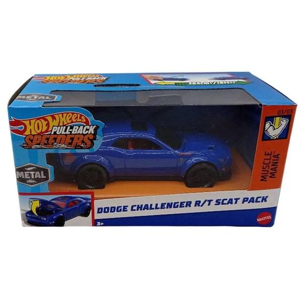 Imagem de Hot Wheels Carro Pull-Back Dodge Challenger R/T - Mattel