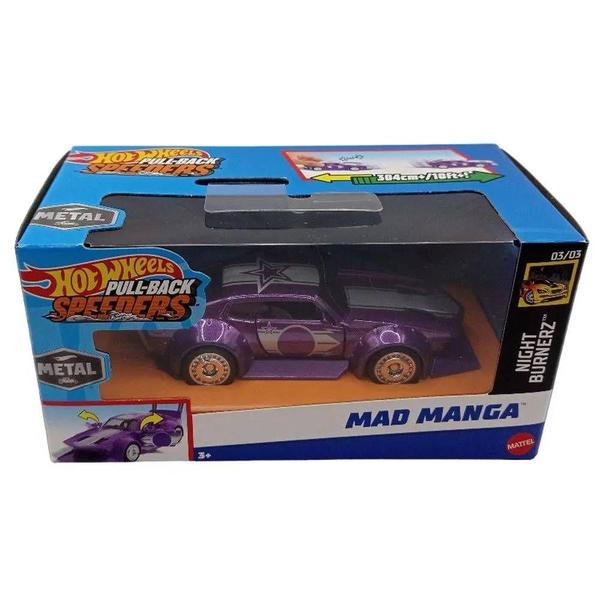 Imagem de Hot Wheels Carro Pull-Back Speeders Mad Manga - Mattel