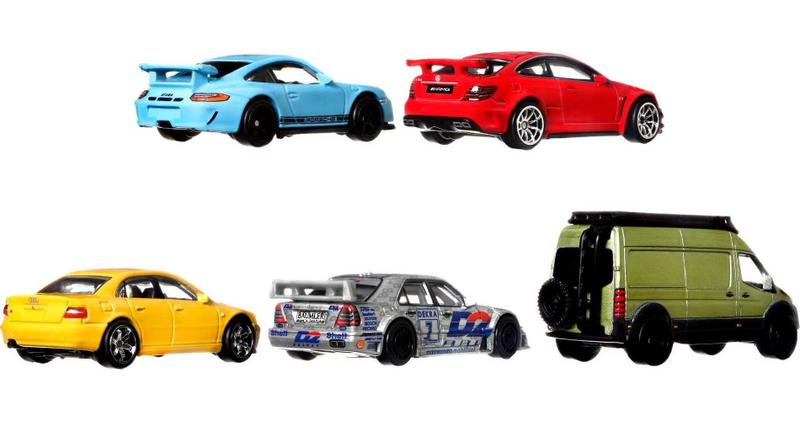 Imagem de Hot Wheels Carros Alemães 5-Pack 1:64 Novo & Vintage