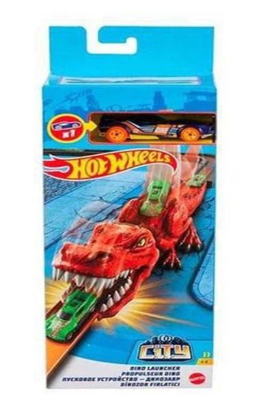 Hot Wheels City Lançador Dino Laucher T rex - Mattel Gvf41 Imagem de Hot Wheels City Lançador Dino Laucher T rex - Mattel Gvf41