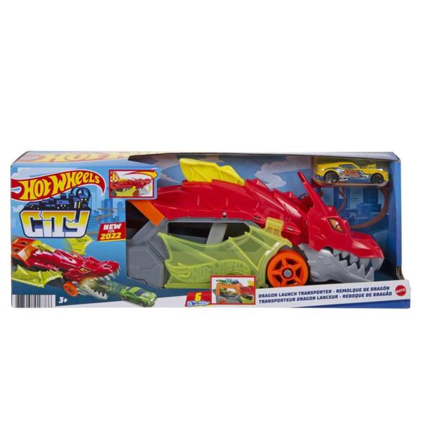 Hot Wheels City Lançador Reboque Do Dragão - Mattel Gtk42 Imagem de Hot Wheels City Lançador Reboque Do Dragão - Mattel Gtk42