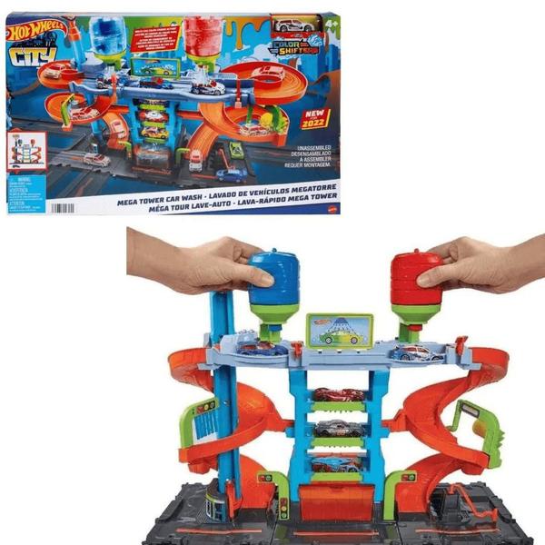 Imagem de Hot Wheels City Lava-Rápido Mega Torre PlaySet 4+HDP05Mattel