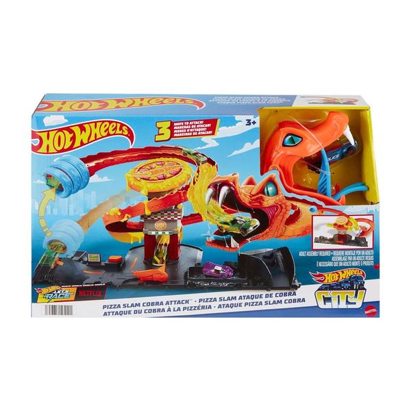 Hot Wheels City Pista Ataque Da Cobra A Pizzaria HNT81 Mattel Imagem de Hot Wheels City Pista Ataque Da Cobra A Pizzaria HNT81 Mattel