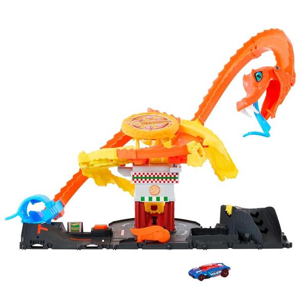 Hot Wheels City Pista Ataque Da Cobra A Pizzaria HNT81 Mattel Imagem de Hot Wheels City Pista Ataque Da Cobra A Pizzaria HNT81 Mattel