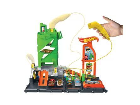 Hot Wheels City - Pista Super Posto de Gasolina Super Recarga Imagem de Hot Wheels City - Pista Super Posto de Gasolina Super Recarga