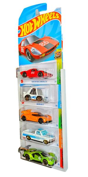 Imagem de Hot Wheels Expositor - Display Parede 5 Blisters Branco 2 Unidades