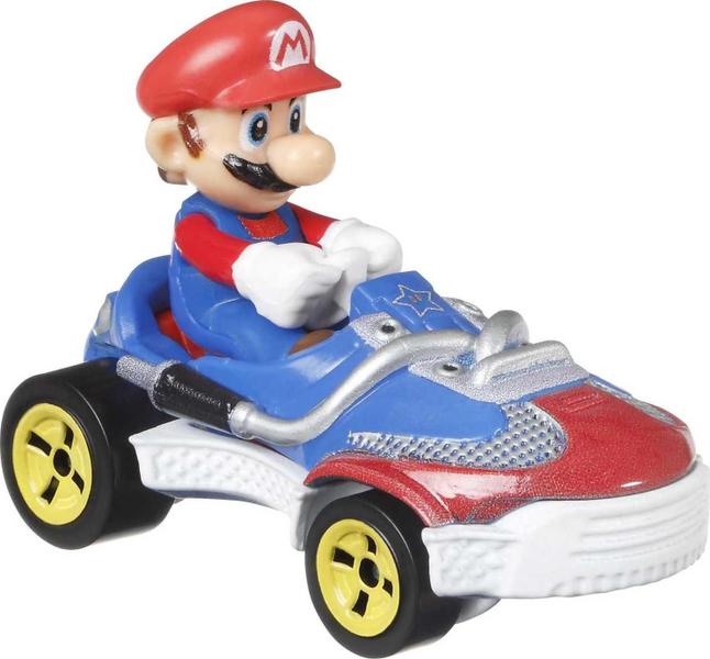 Imagem de Hot Wheels Mario Kart Vehicle 4-Pack, Conjunto de 4 personagens favoritos dos fãs inclui 1 modelo exclusivo, presente colecionável para crianças &amp fãs idades 3 anos de idade &amp up