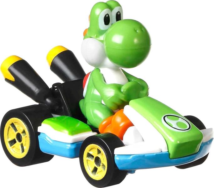 Imagem de Hot Wheels -Mario Kart- Yoshi Standard Kart GBG25 - Mattel