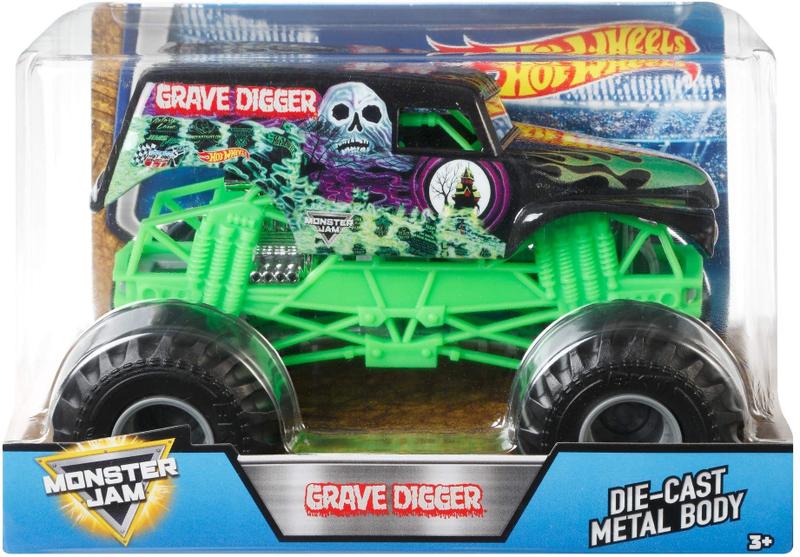 Imagem de Hot Wheels Monstro Jam Cove Digger, 1:24, Preto e Verde