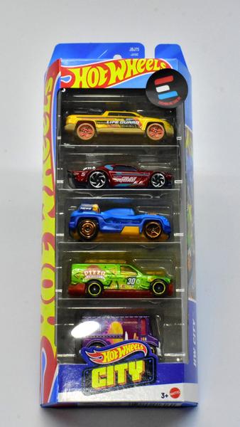 Hot wheels - pack 5 carros - hot wheels city - pack 2025