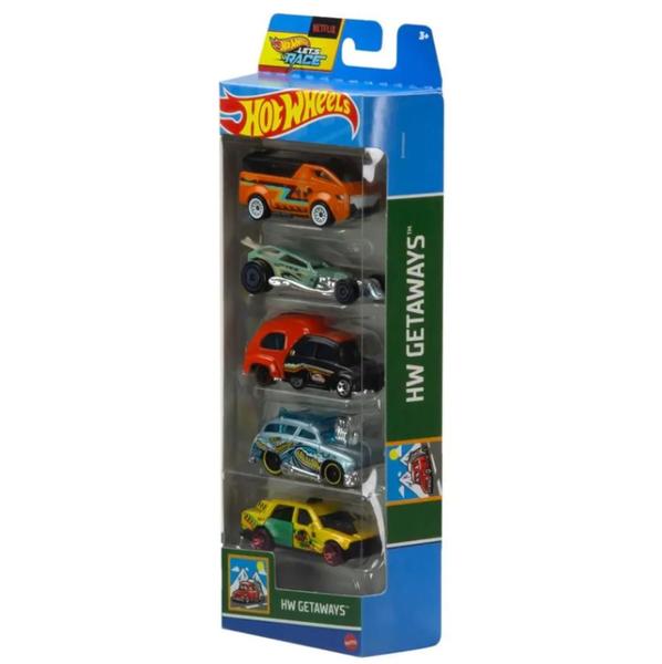 Imagem de Hot Wheels Pack com 5 Carrinhos HW Getaways HTV46 - Mattel (41207)