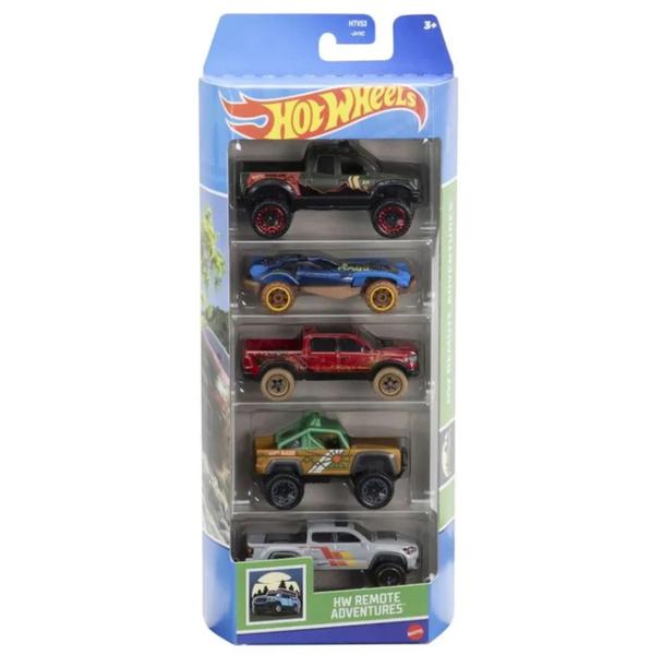 Imagem de Hot Wheels Pack com 5 Carrinhos HW Remote Adventures HTV53 - Mattel (41209)