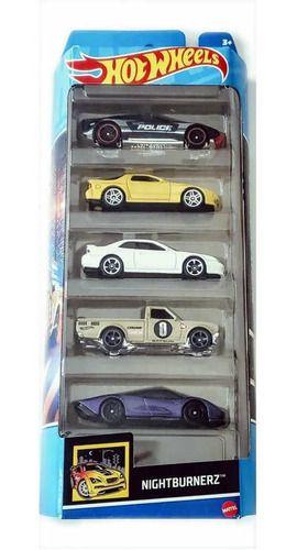 Imagem de Hot Wheels Pacote c/ 05 Carrinhos Nightburnerz HFV93