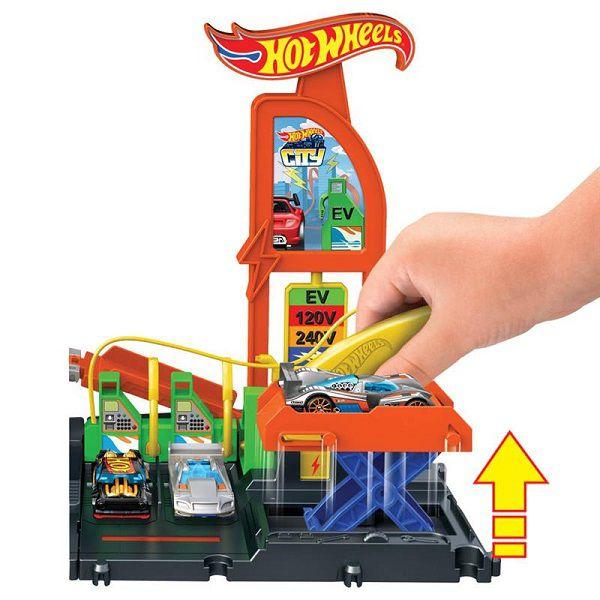 Hot Wheels Pista CITY Conjunto Posto de Recarga - Mattel HTN79 Imagem de Hot Wheels Pista CITY Conjunto Posto de Recarga - Mattel HTN79