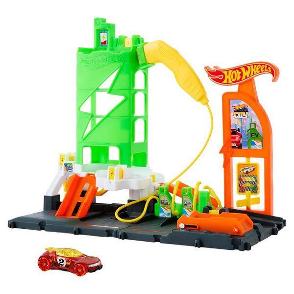 Hot Wheels Pista CITY Conjunto Posto de Recarga - Mattel HTN79 Imagem de Hot Wheels Pista CITY Conjunto Posto de Recarga - Mattel HTN79
