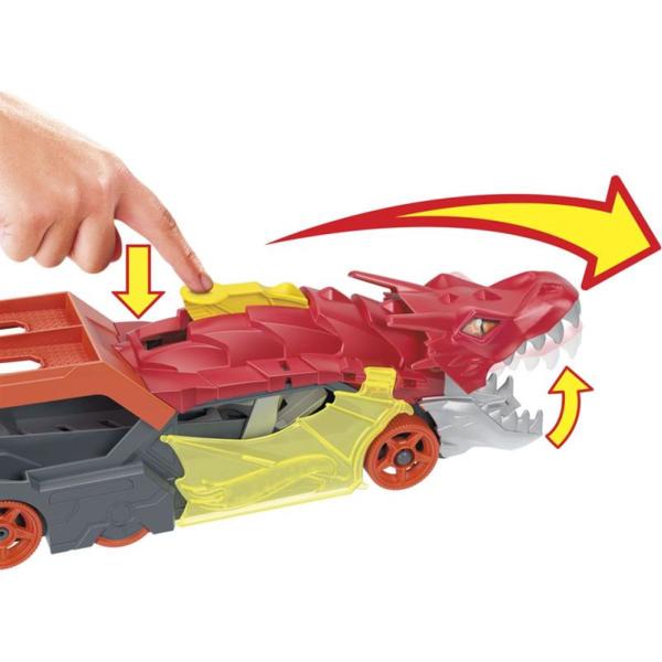 Imagem de Hot wheels pista city reboque de dragao unidade gtk42 - mattel