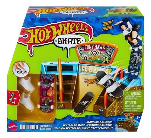 Imagem de Hot Wheels Pista De Skate Conjunto De Rampas Hgt91 Mattel - Skatepark tony Hawk