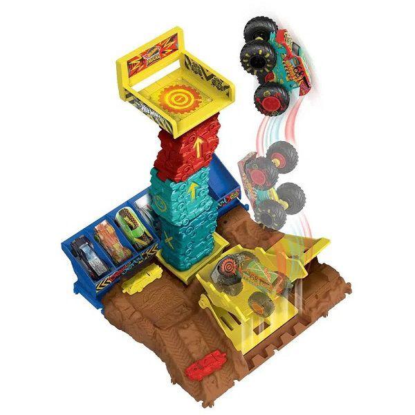 Imagem de Hot Wheels Pista Monster TRUCK Arena Desafio do Salto de Carro Mattel HNB92