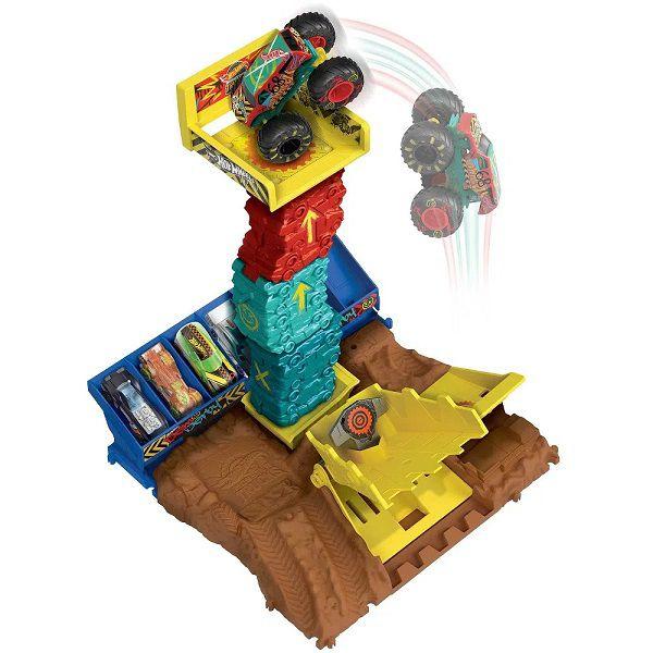 Imagem de Hot Wheels Pista Monster TRUCK Arena Desafio do Salto de Carro Mattel HNB92