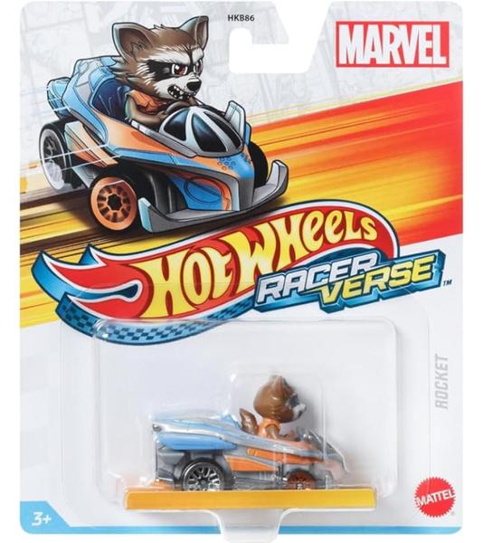 Imagem de Hot Wheels Racer Verse Singles Marvel Rocket HKC06 - Mattel (41674)