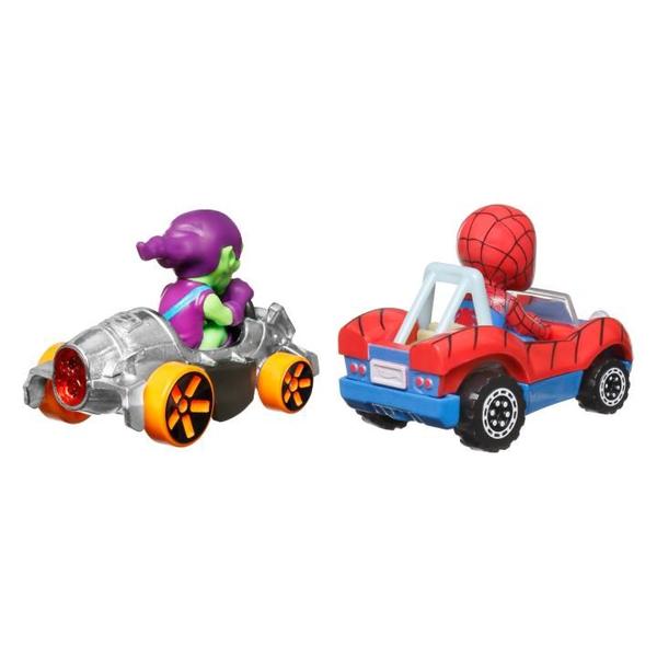 Imagem de Hot Wheels RacerVerse Veículo de Brinquedo Spider-Man e Duende Verde