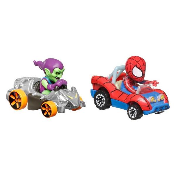 Imagem de Hot Wheels RacerVerse Veículo de Brinquedo Spider-Man e Duende Verde