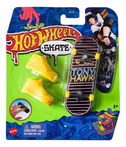 Imagem de Hot Wheels Skate De Dedo Com Tênis Tony Hawk Mattel Original