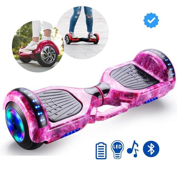 Hoverboard Skate Elétrico 2024 nova geração led Infantil, 6.5" Led Musicas Bluetooth Bate... Hoverboard Skate Elétrico 2024 nova geração led Infantil, 6.5" Led Musicas Bluetooth Bate...