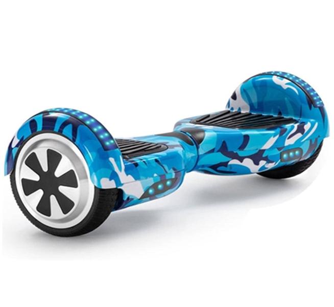 Hoverboard Skate Elétrico 6.5 Azul Camuflado Led Bluetooth - Brinovar Hoverboard Skate Elétrico 6.5 Azul Camuflado Led Bluetooth - Brinovar