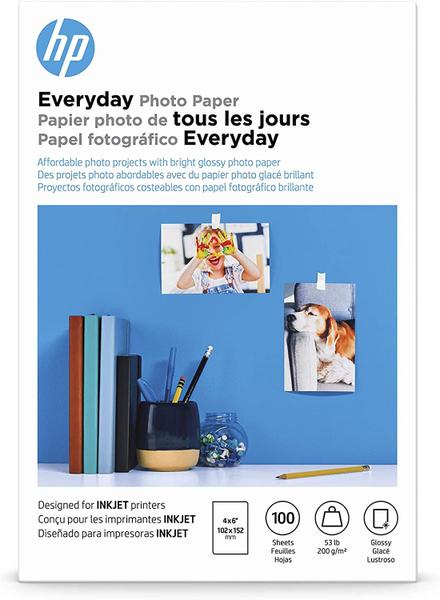 Imagem de HP Everyday Photo Paper   brilhante  4x6 100 Folhas