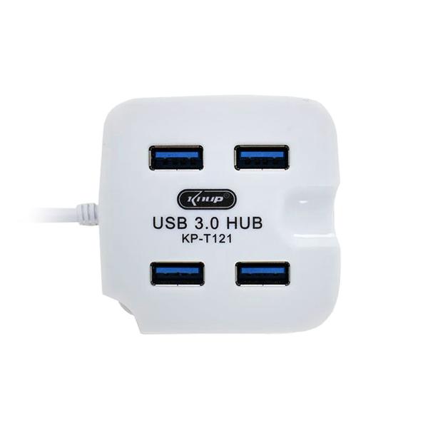 Hub 4 Portas Usb 3.0 Cabo 60cm C/Base Para Celular Branco KP-T121 Knup Imagem de Hub 4 Portas Usb 3.0 Cabo 60cm C/Base Para Celular Branco KP-T121 Knup
