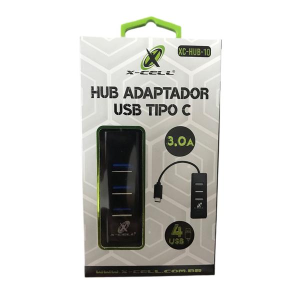 Imagem de Hub Adaptador USB 3.0A 4 Portas Tipo C : XC- HUB-10 - X-CELL