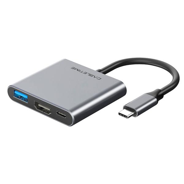 Imagem de Hub Adaptador USB C 3 Em 1 HDMI Notebook CableTime