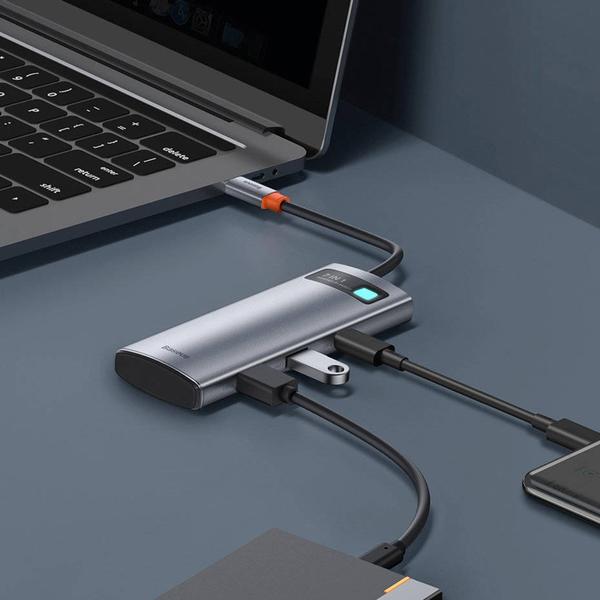 Imagem de Hub Adaptador Usb-C Baseus 7 Em 1 Hdmi Resolução 4K A 60Hz