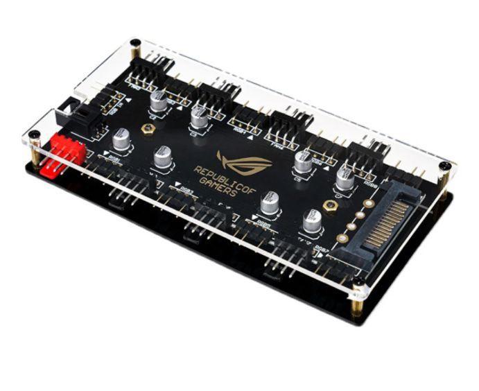 Hub ARGB 5V 3 Pinos Multi Fans 3 e 4 Pinos até 8 Fans Sata - Alloyseed Imagem de Hub ARGB 5V 3 Pinos Multi Fans 3 e 4 Pinos até 8 Fans Sata