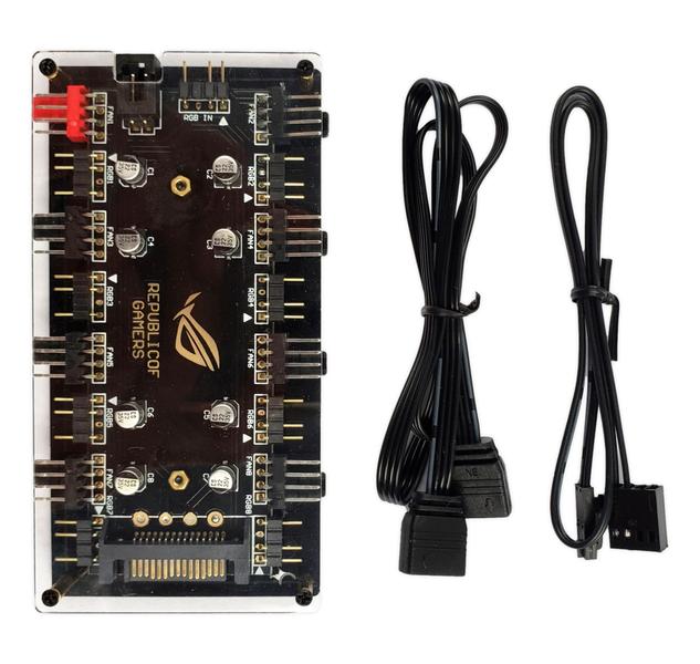 Hub ARGB 5V 3 Pinos Multi Fans 3 e 4 Pinos até 8 Fans Sata - Alloyseed Imagem de Hub ARGB 5V 3 Pinos Multi Fans 3 e 4 Pinos até 8 Fans Sata