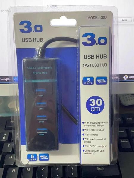 Imagem de Hub Cabo Usb 3.0 Adaptador Com 4 Portas Usb Mouse Teclado