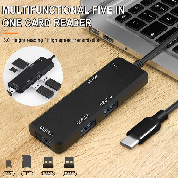 Imagem de Hub de dados ultra fino Usb 3.0 de 4 portas, para Surface Pro, para Xps, para notebook, para unidades flash USB, para HDD móvel e muito mais