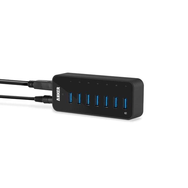 Imagem de Hub de dados USB 3.0 Anker de 7 portas com adaptador de alimentação de 36 W