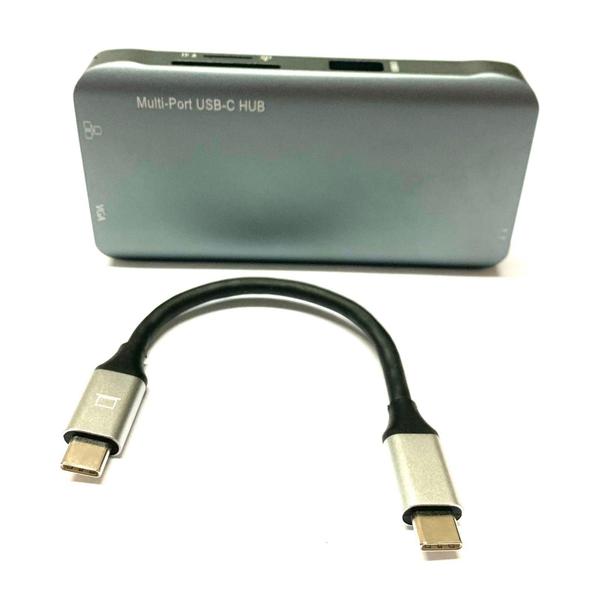 Imagem de Hub & Dock Tipo C 10 Em 1 Hdmi 4K, Usb 3.0, Sd/Tf, Rj45 ,Vga