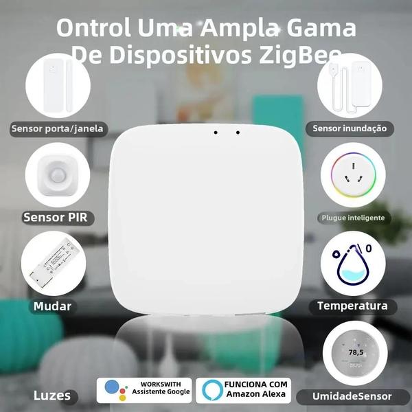 Imagem de Hub Gateway Sem Fio Moes Tuya Zigbee - Controle para Casa Inteligente via Alexa e Google