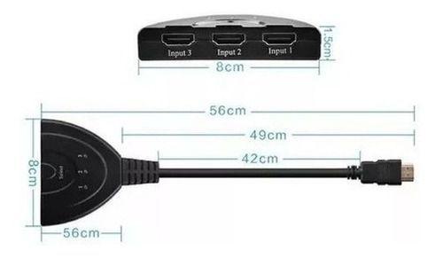 Imagem de Hub Hdmi Switch 3x1 Adaptador Cabo 3 Entradas E 1 Saída