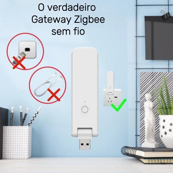 Imagem de Hub Inteligente ZigBee WiFi BLE Multimodo USB  Alexa Google