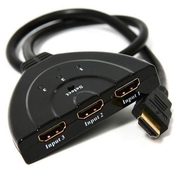 Imagem de Hub Switch Hdmi 1x3 com cabo rabicho 20cm