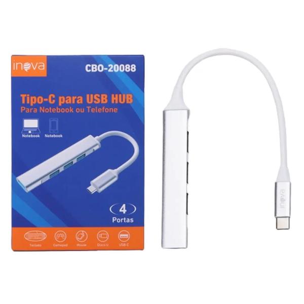 Imagem de HUB tipo C para USB 4 Portas Inova Cbo-20088