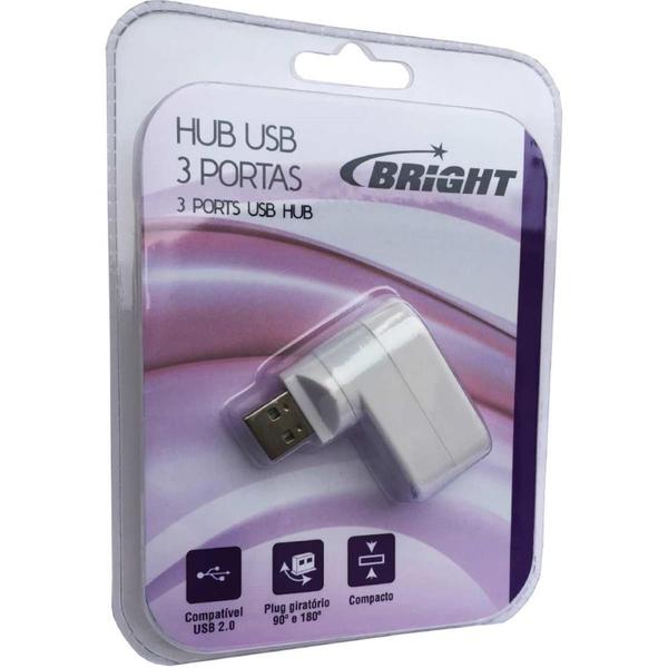 Imagem de Hub USB 2.0 3 Portas Branco para Notebook