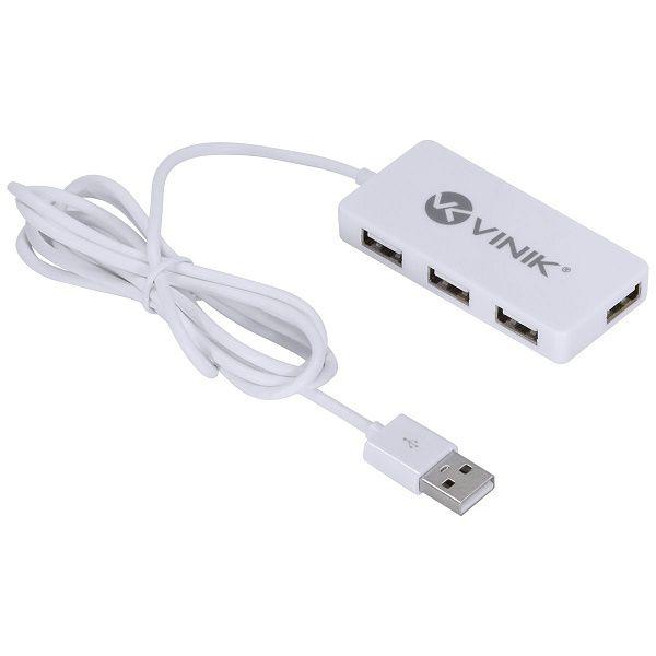 Hub USB 2.0 4 Portas HUV-20 Branco Vinik 29594 Imagem de Hub USB 2.0 4 Portas HUV-20 Branco Vinik 29594