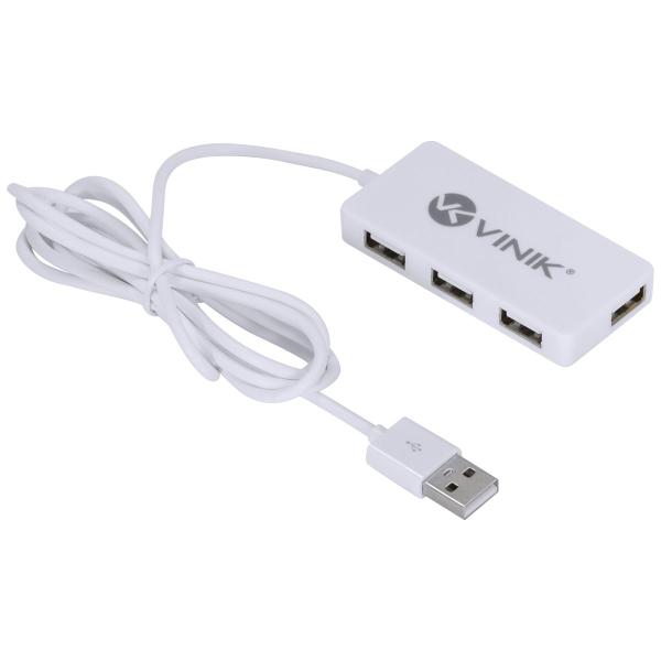 Hub Usb 2.0 Com 4 Portas E 1,2m De Cabo Branco - Huv-20b - VINIK Imagem de Hub Usb 2.0 Com 4 Portas E 1,2m De Cabo Branco - Huv-20b