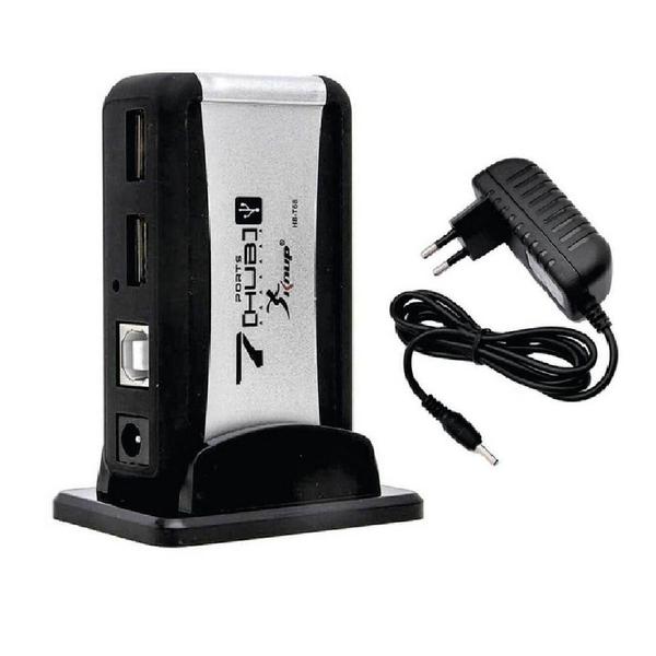 Imagem de Hub USB 2.0 Com 7 Portas em Torre com Fonte De Alimentação Bivolt